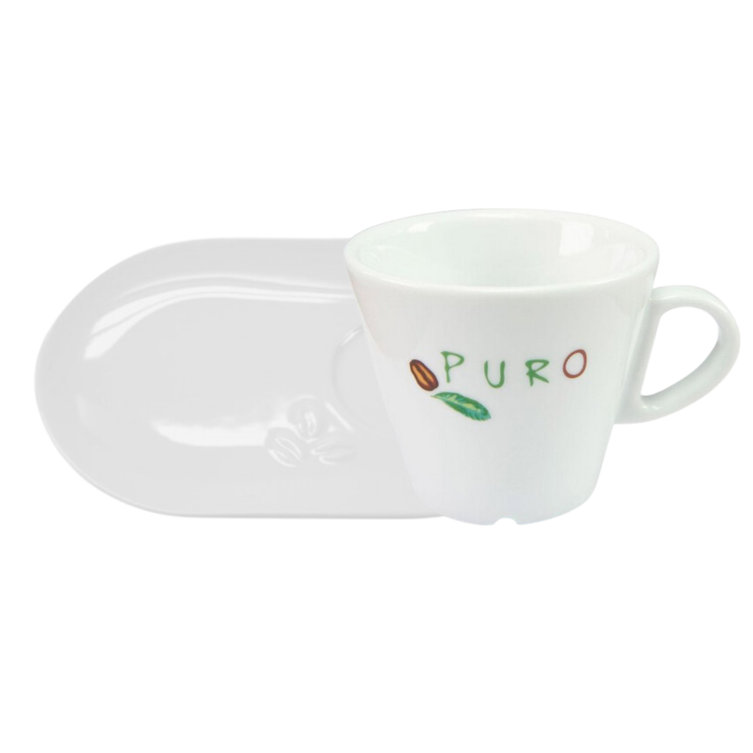 Puro Kaffee-/Cappuccinotasse 170ml mit Untertasse (oval)